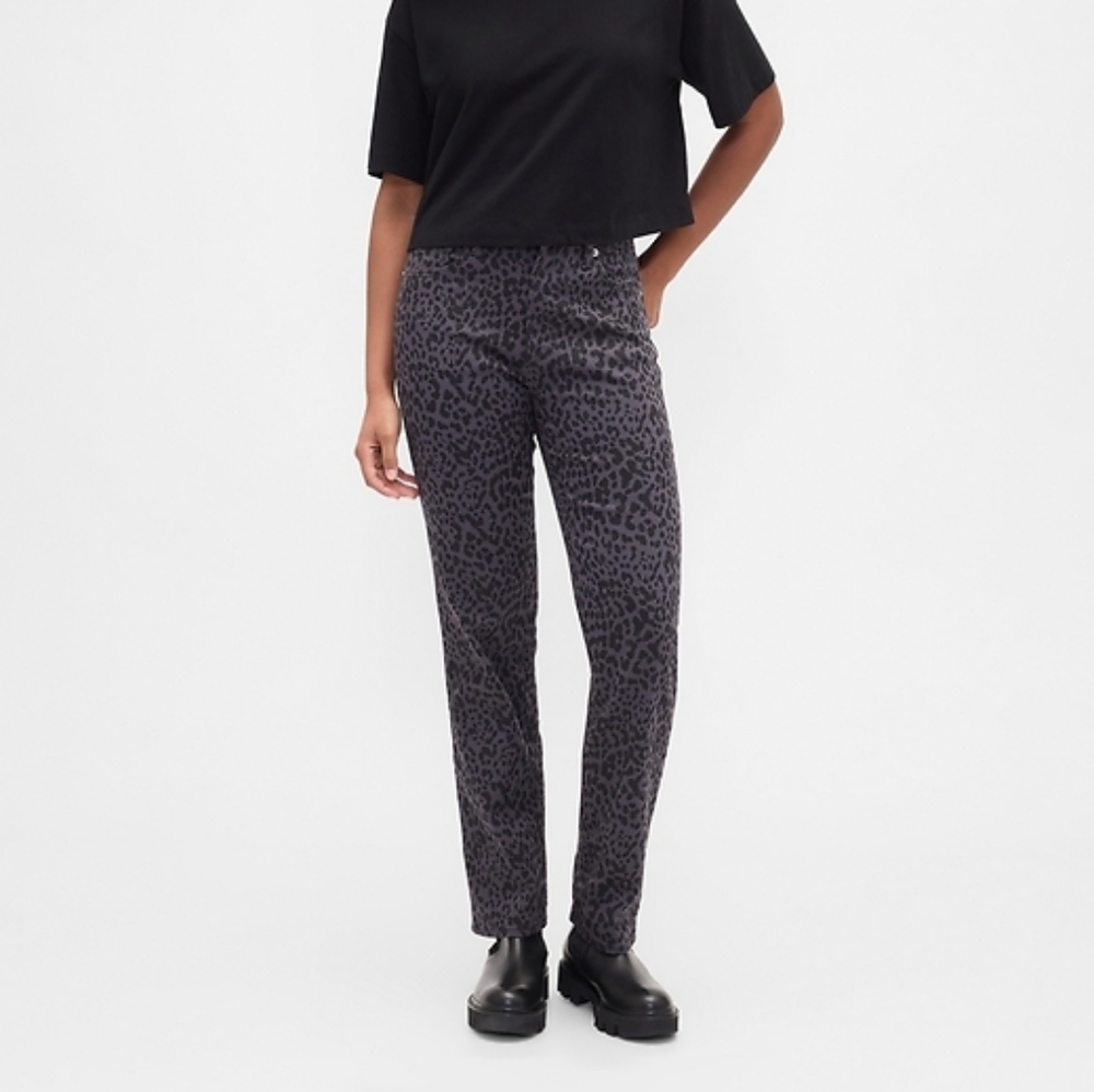 Joe Fresh 27 4 28" Animal Print Denim Slim Skinny Jeans Sz 27